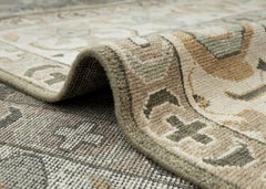 12x15 Olive Green Beige Persian Style Hand Knotted Wool Rug ( G-14157 )