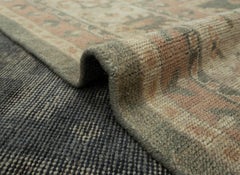12x15 Olive Green Persian Hand Knotted Oushak Wool Rug ( G-13113 )