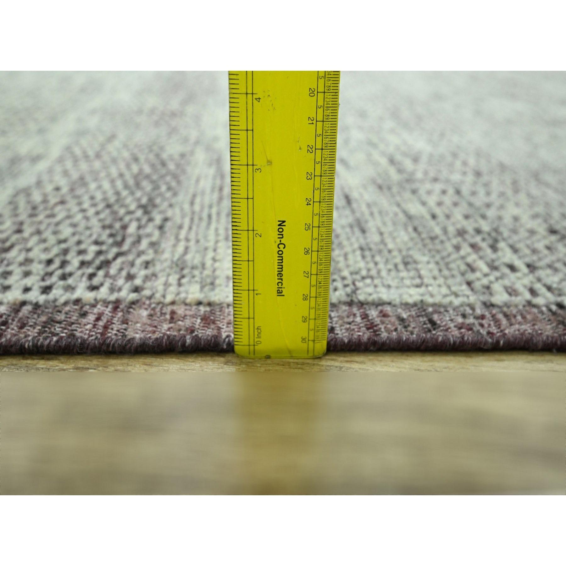 12'x15' Red Distressed and Oxidized Grass Design Hand Knotted Pure Wool XL Rug im Angebot 3