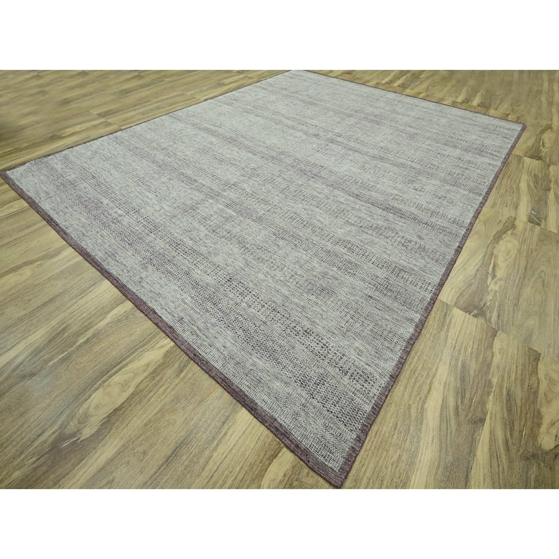 12'x15' Red Distressed and Oxidized Grass Design Hand Knotted Pure Wool XL Rug (Indisch) im Angebot