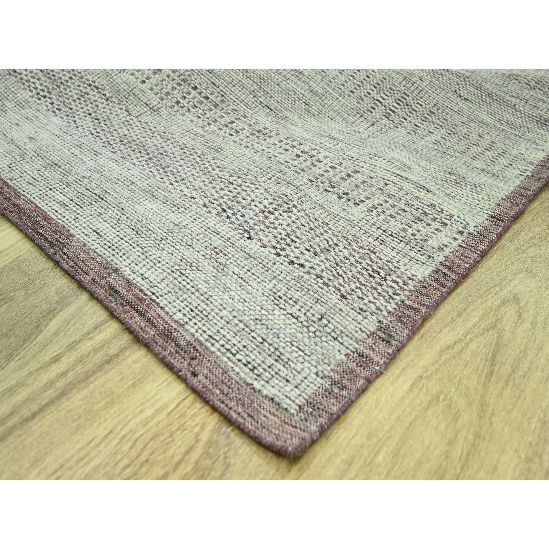 12'x15' Red Distressed and Oxidized Grass Design Hand Knotted Pure Wool XL Rug (21. Jahrhundert und zeitgenössisch) im Angebot
