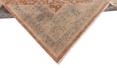 12x15, rostbrauner, persisch inspirierter, türkischer Oushak-Teppich aus handgeknüpfter Wolle (Se - 106)