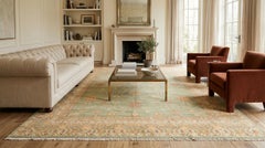 Tappeto di lana fatto a mano 12x15 Serene Greene & Greene, stile Khotan moderno