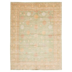 Tappeto di lana fatto a mano 12x15 Serene Greene & Greene, stile Khotan moderno