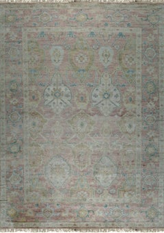 12x15 Timeless Oushak Coral Traditional Floral Geometric Hand Knotted Wool Rug