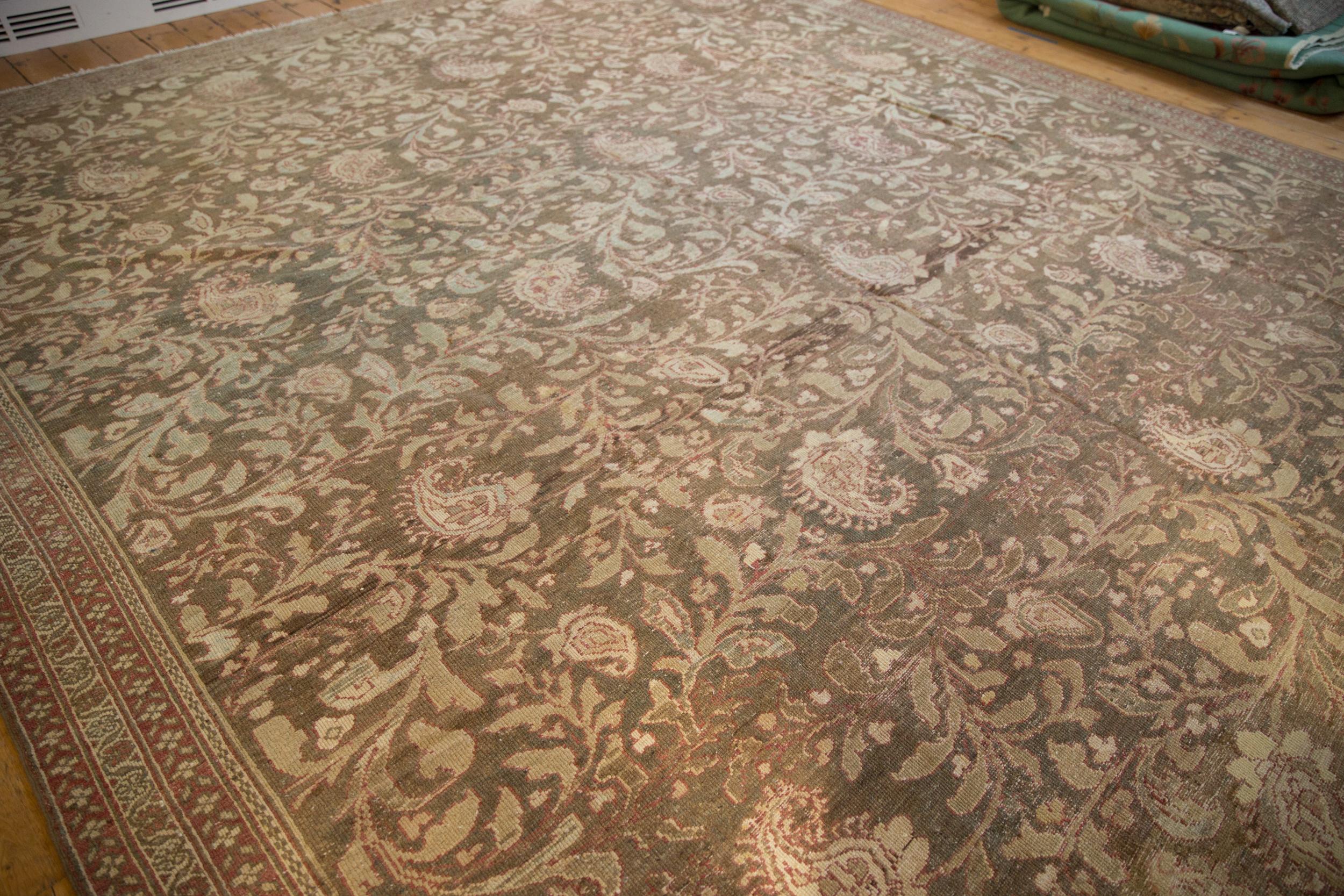 Vintage Distressed Malayer Carpet For Sale 6