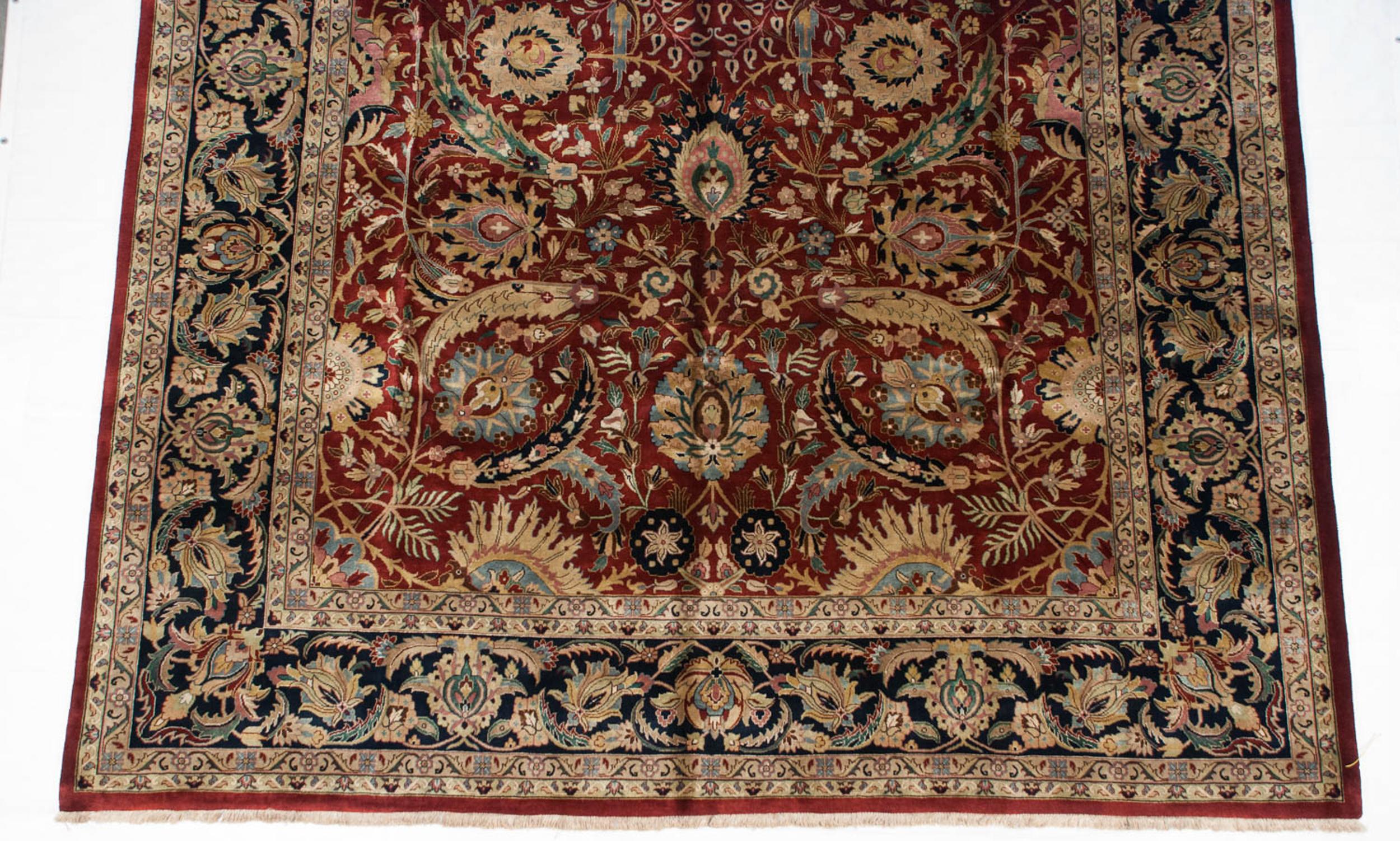 Vintage Indian Isfahan Design Carpet For Sale 2