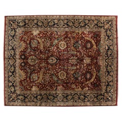 Vintage Indian Isfahan Design Carpet