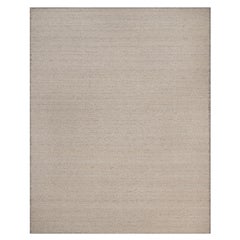 12'x15'1" Beaver Brown Tapis en laine XL non teintée, noué à la main, Design Modern Naturel