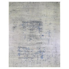 12'x15'1" Pure Silk with Textured Wool Avant-Garde Design XL Hand Knotted Rug