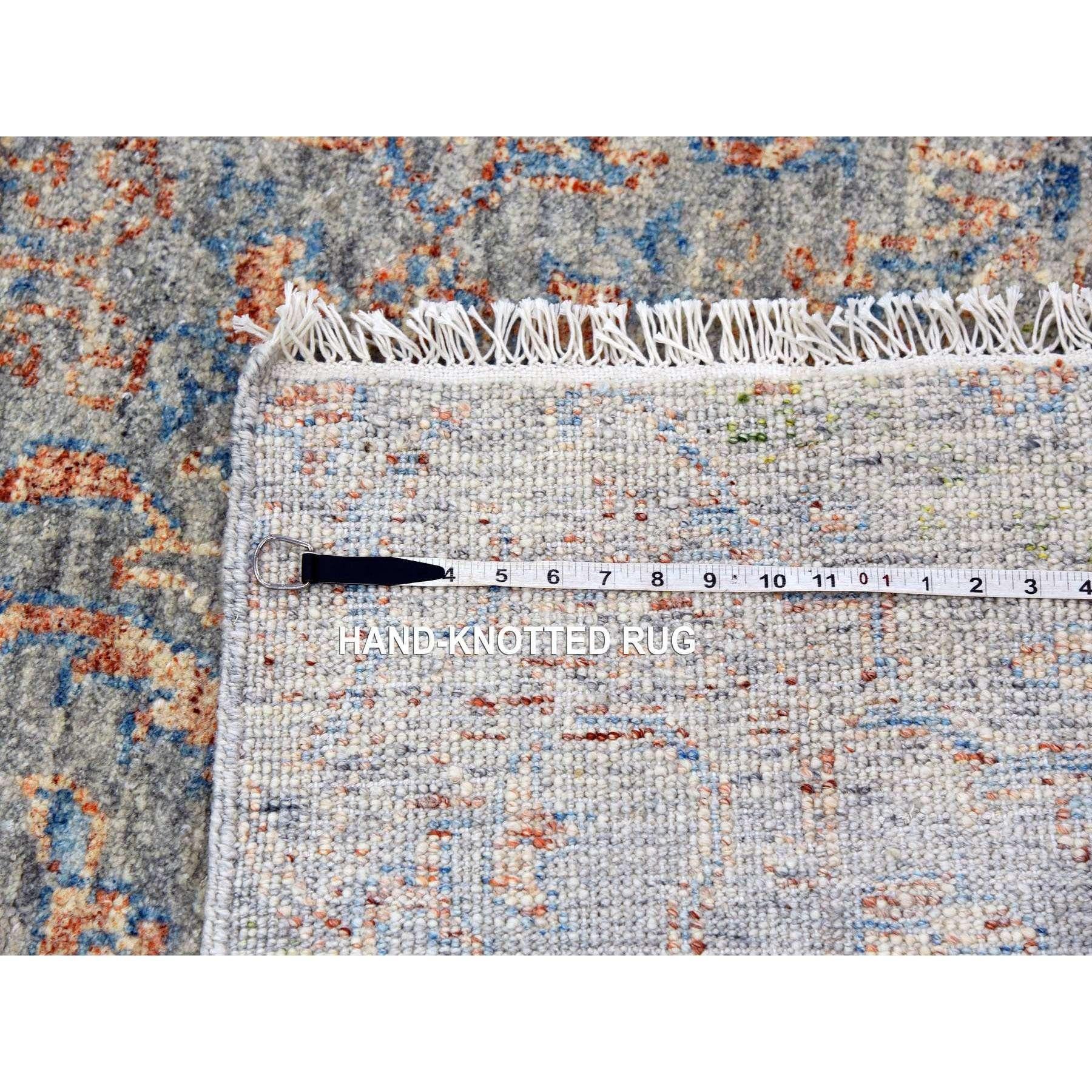 Tapis oriental noué à la main, vert, doux et luxueux ton sur ton 12'x15'2