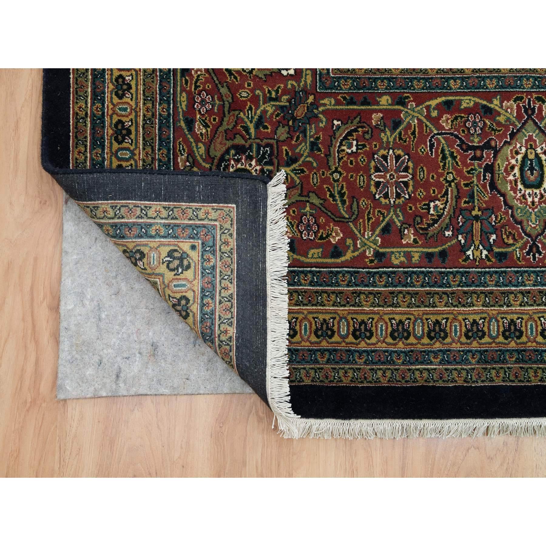 Indiano Tappeto sovradimensionato Sable Black Herrita Design 250 KPSI in lana annodata a mano 12'x15'3