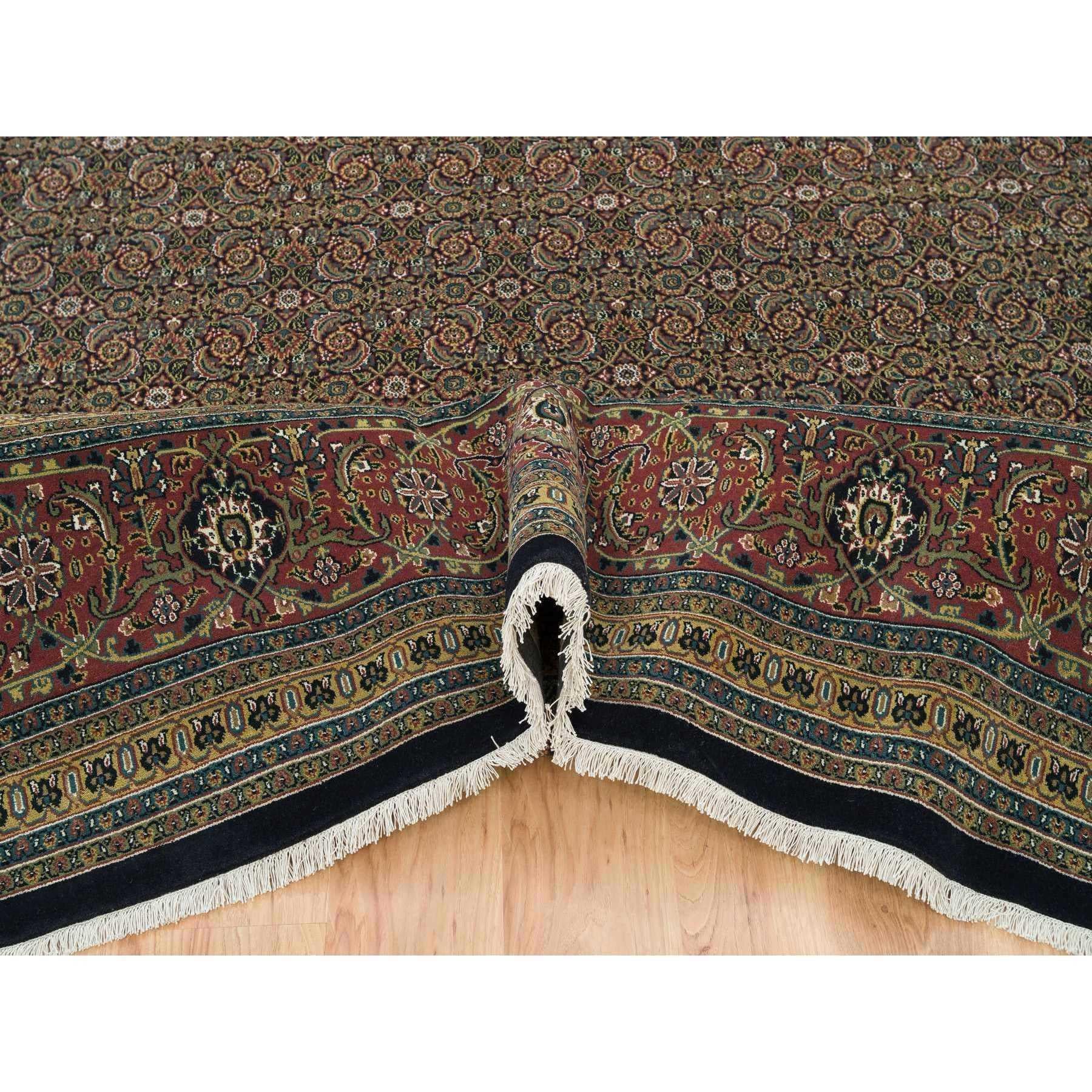 Annodato a mano Tappeto sovradimensionato Sable Black Herrita Design 250 KPSI in lana annodata a mano 12'x15'3