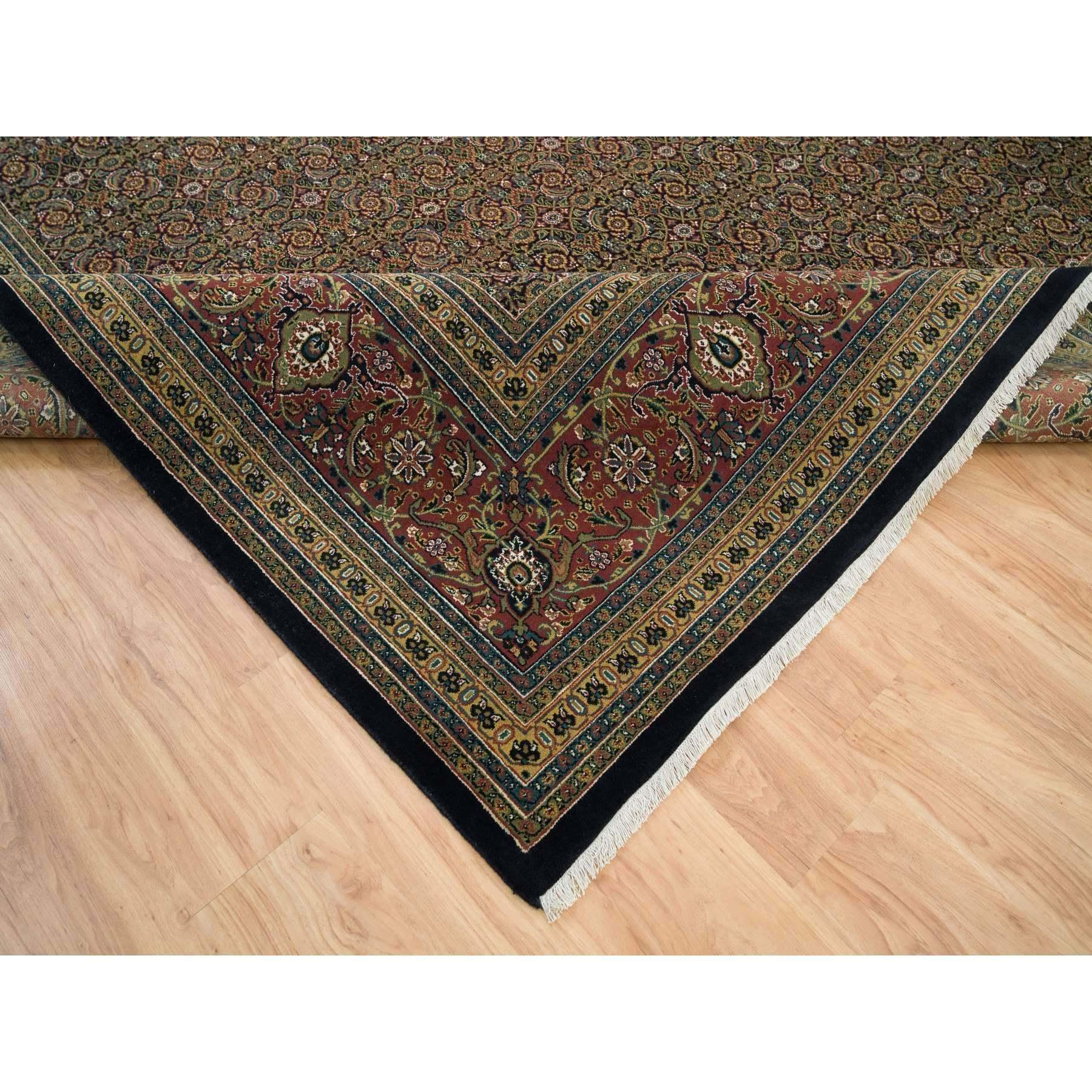 Tappeto sovradimensionato Sable Black Herrita Design 250 KPSI in lana annodata a mano 12'x15'3