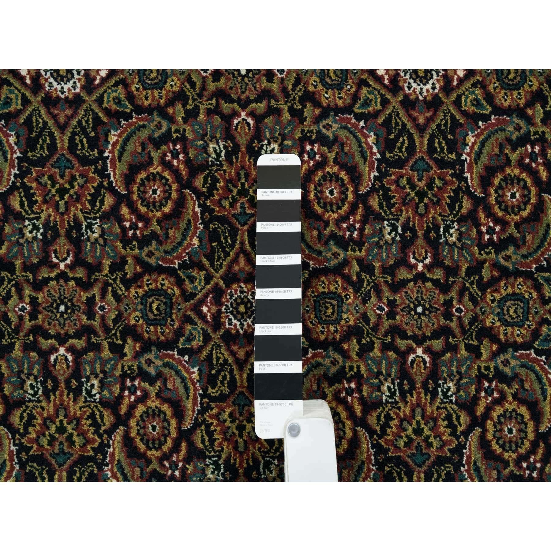 XXI secolo e contemporaneo Tappeto sovradimensionato Sable Black Herrita Design 250 KPSI in lana annodata a mano 12'x15'3