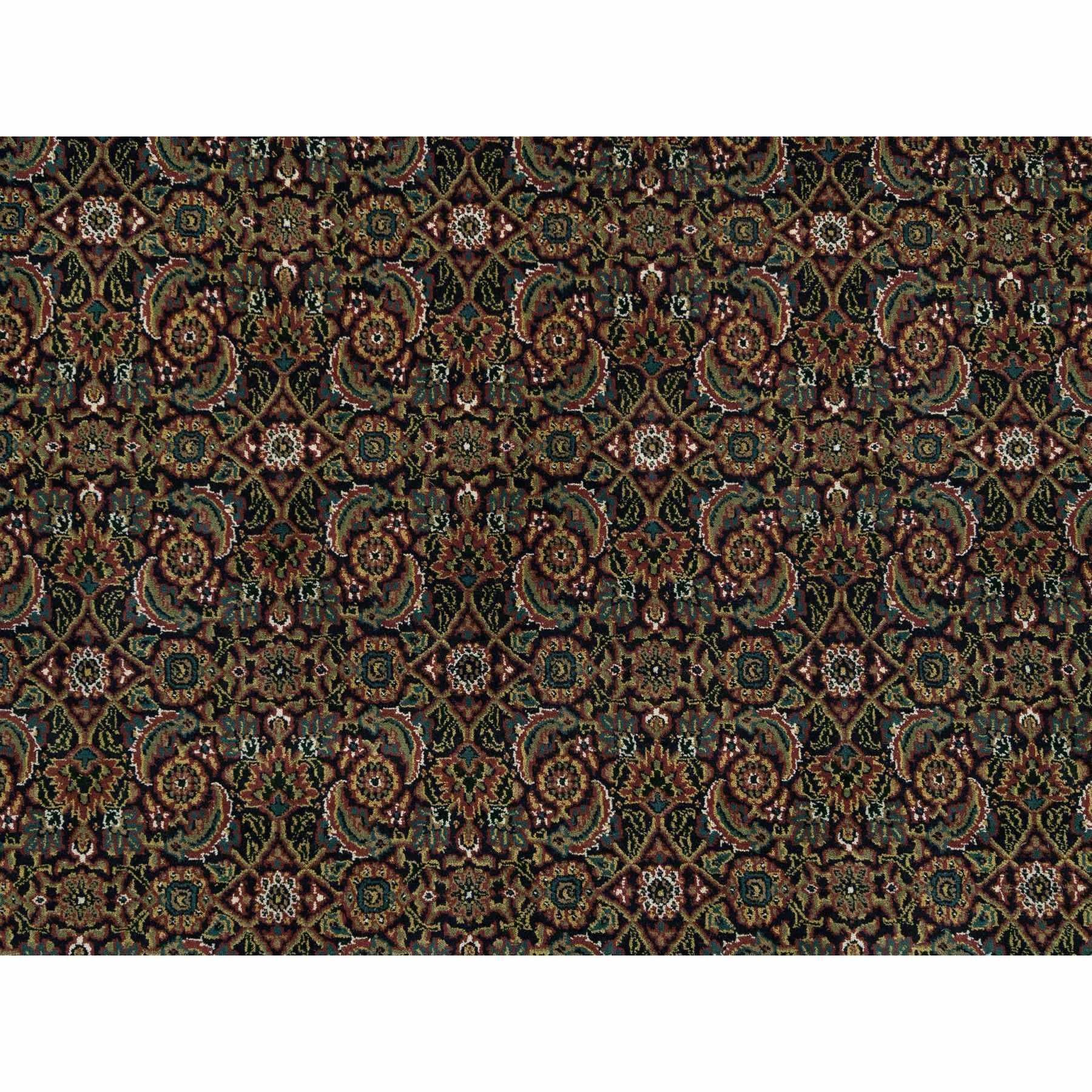 Lana Tappeto sovradimensionato Sable Black Herrita Design 250 KPSI in lana annodata a mano 12'x15'3