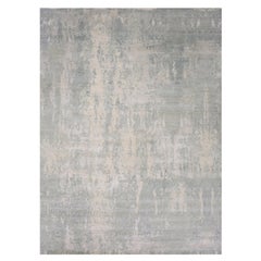 12
x15
6" Grigio Moderno Design Astratto Lana e Seta Annodato a Mano Tappeto Oversize