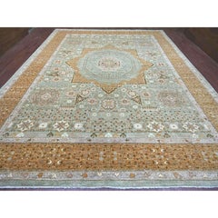 Tappeto XL Greene & Greene & Greene del 14° secolo con motivo della dinastia Mamluke, annodato a mano e interamente in lana