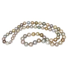 Hakimoto 15x12 mm 33.5" Natural Fancy Color South Sea Pearl Necklace