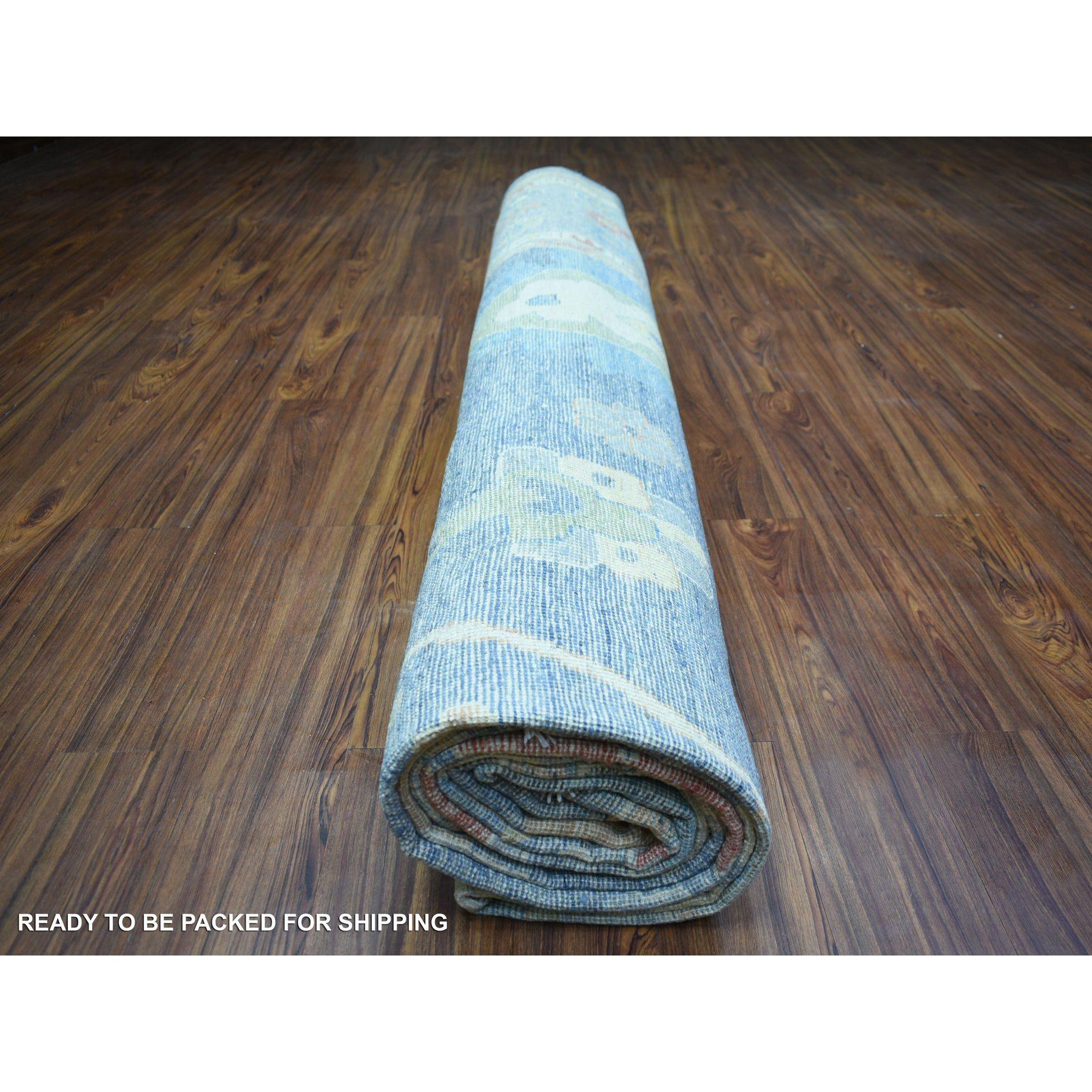 12'x16' Grauer, handgeknüpfter, afghanischer Angora Oushak Teppich in Übergröße aus Bio-Wolle im Angebot 4
