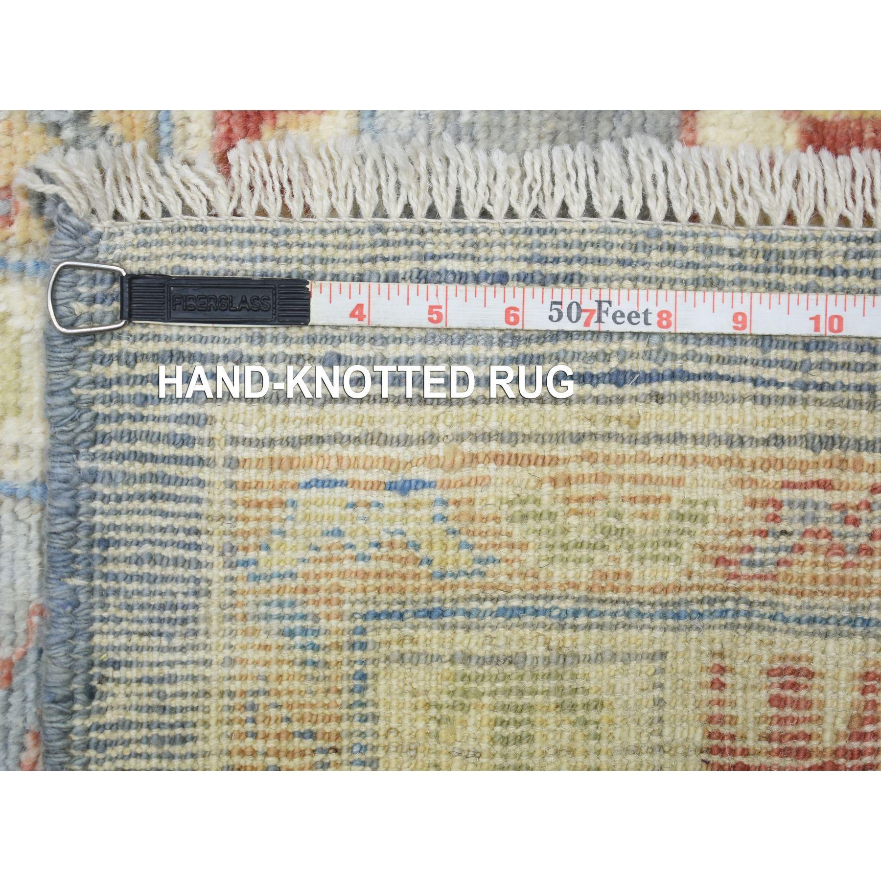 12'x16' Grauer, handgeknüpfter, afghanischer Angora Oushak Teppich in Übergröße aus Bio-Wolle im Angebot 6