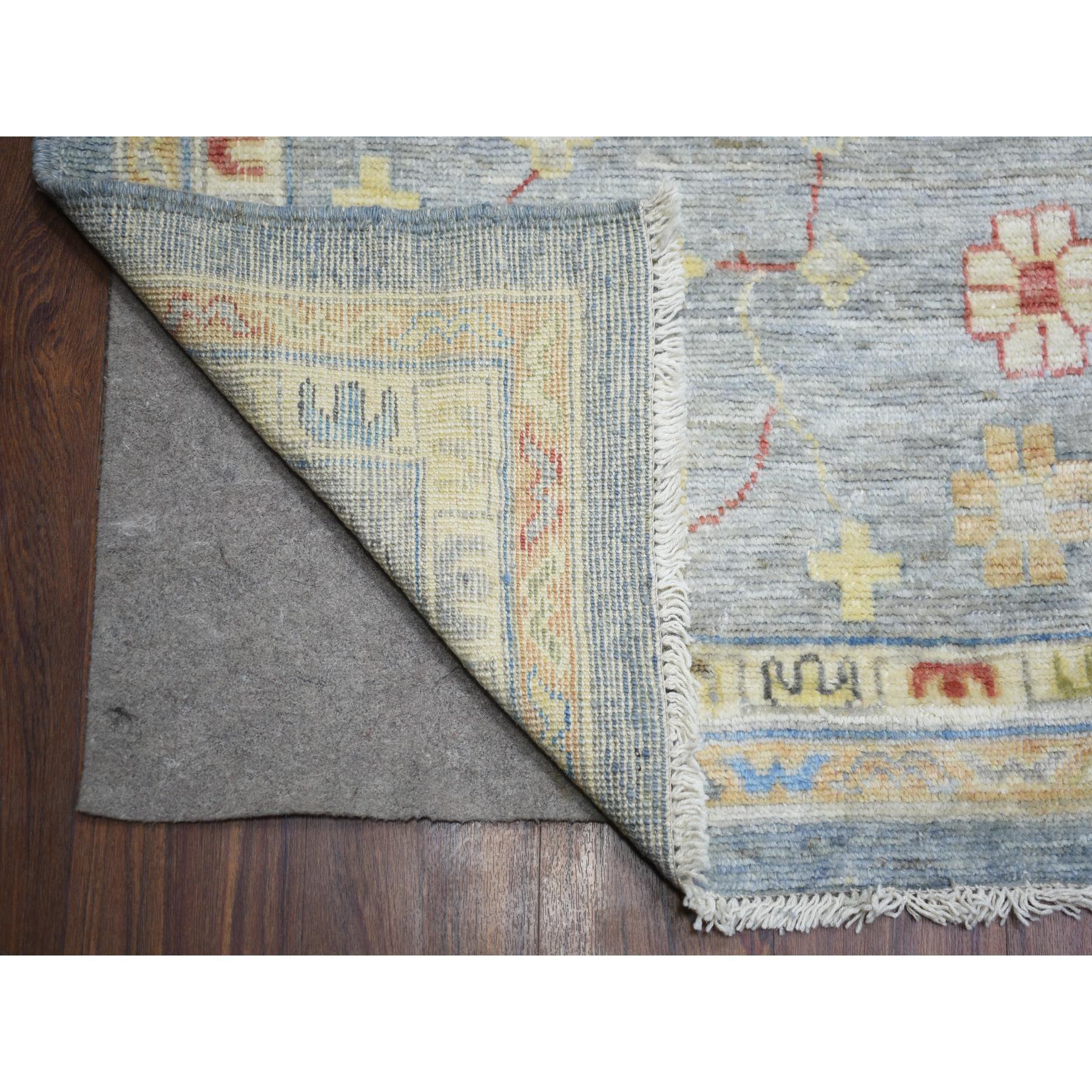12'x16' Grauer, handgeknüpfter, afghanischer Angora Oushak Teppich in Übergröße aus Bio-Wolle im Zustand „Neu“ im Angebot in Carlstadt, NJ