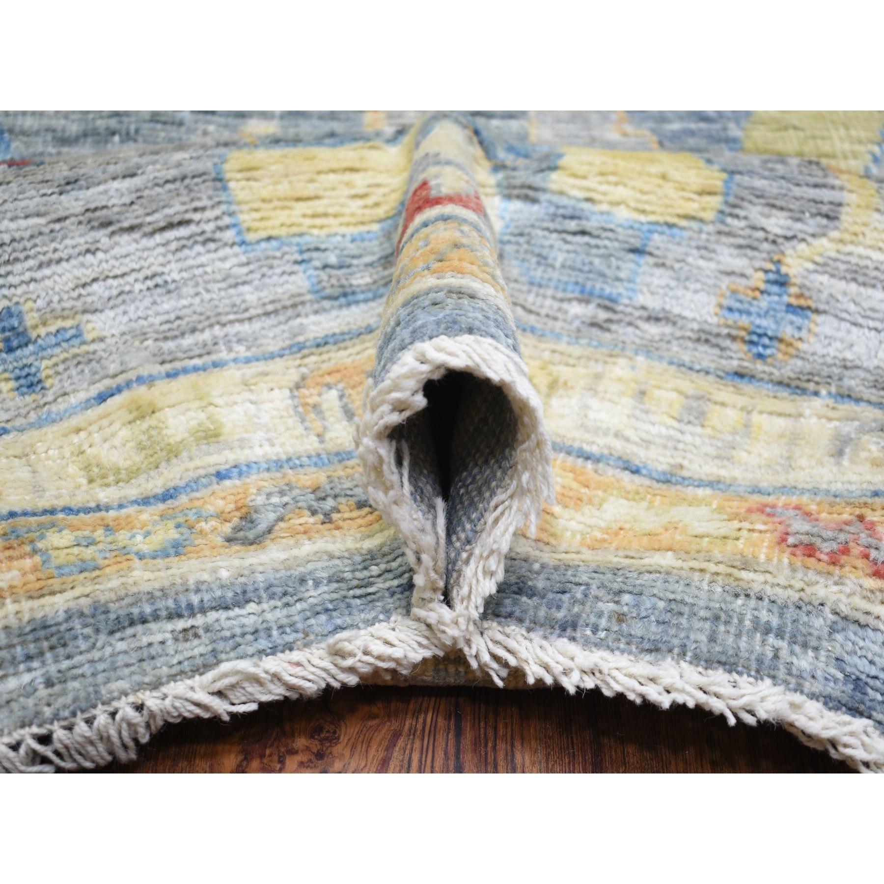12'x16' Grauer, handgeknüpfter, afghanischer Angora Oushak Teppich in Übergröße aus Bio-Wolle (21. Jahrhundert und zeitgenössisch) im Angebot