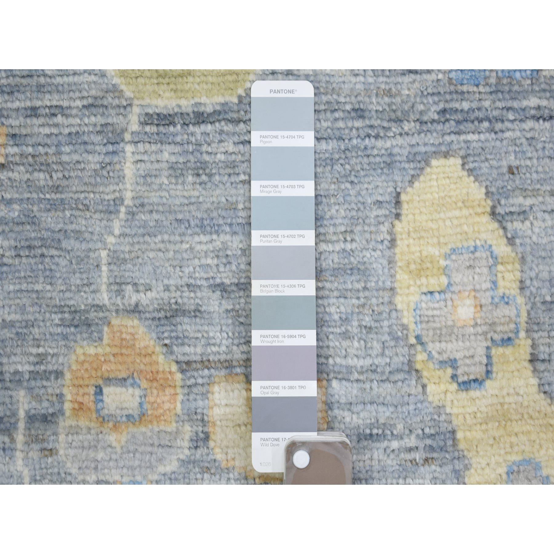 12'x16' Grauer, handgeknüpfter, afghanischer Angora Oushak Teppich in Übergröße aus Bio-Wolle im Angebot 2