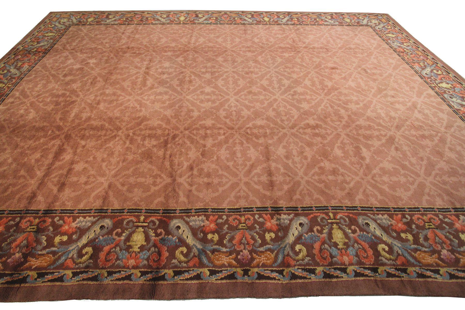 12x17 Exquisite Antique French Savonnerie Aubusson Area rug Rug Rare Rug 

1900

