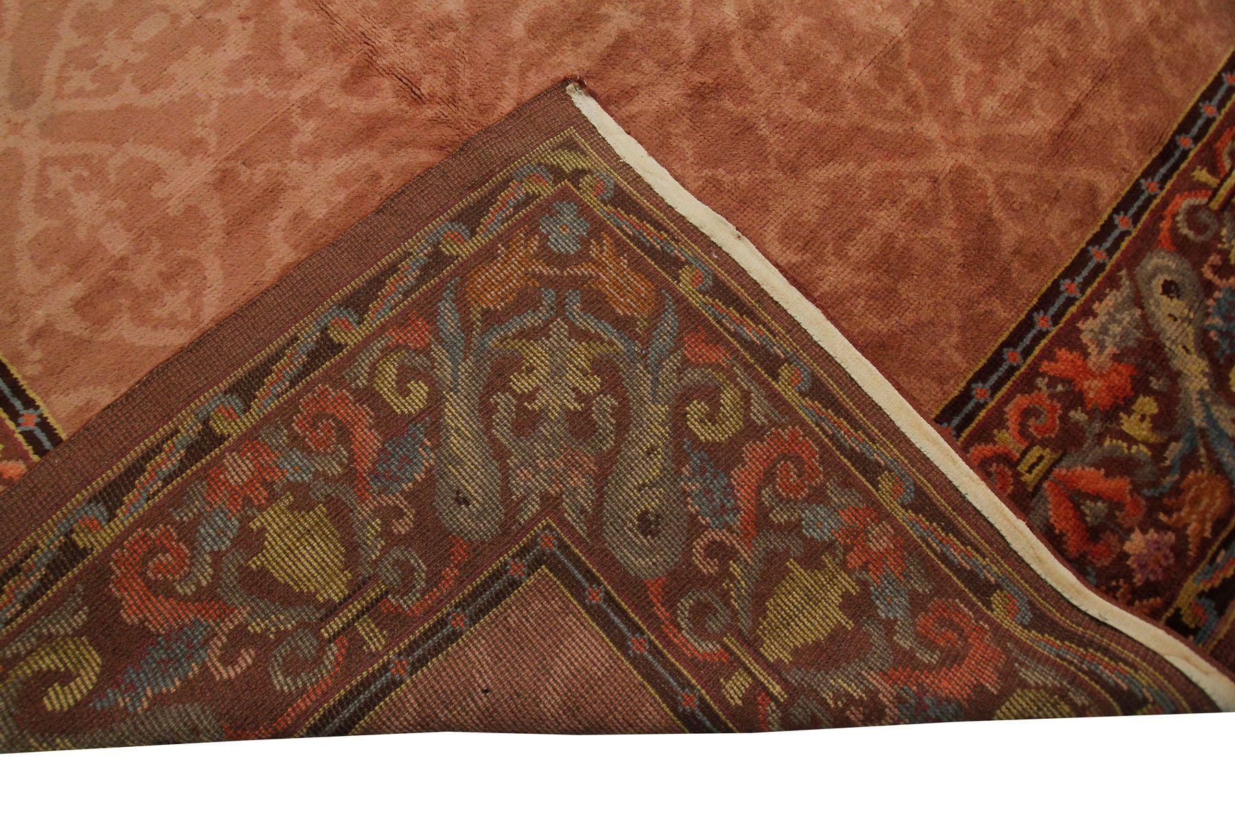 Early 20th Century Large Antique French Rug Handmade Oversized Rug French Savonnerie Beige