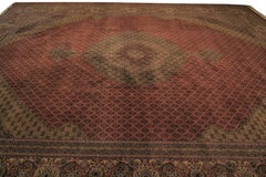 12x17 Persian Tabriz Mahi Fine Rug Wool & Silk 351cmx505cm Circa 1980