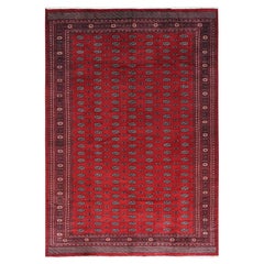 12'x17'10" Deep and Rich Red Mori Bokara Natural Wool Hand Knotted Oversized Rug