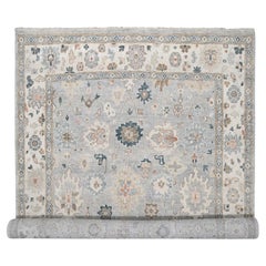 12'x17'10" Gray Oushak Design Wool Hand Knotted Oversized Oriental Oriental Rug