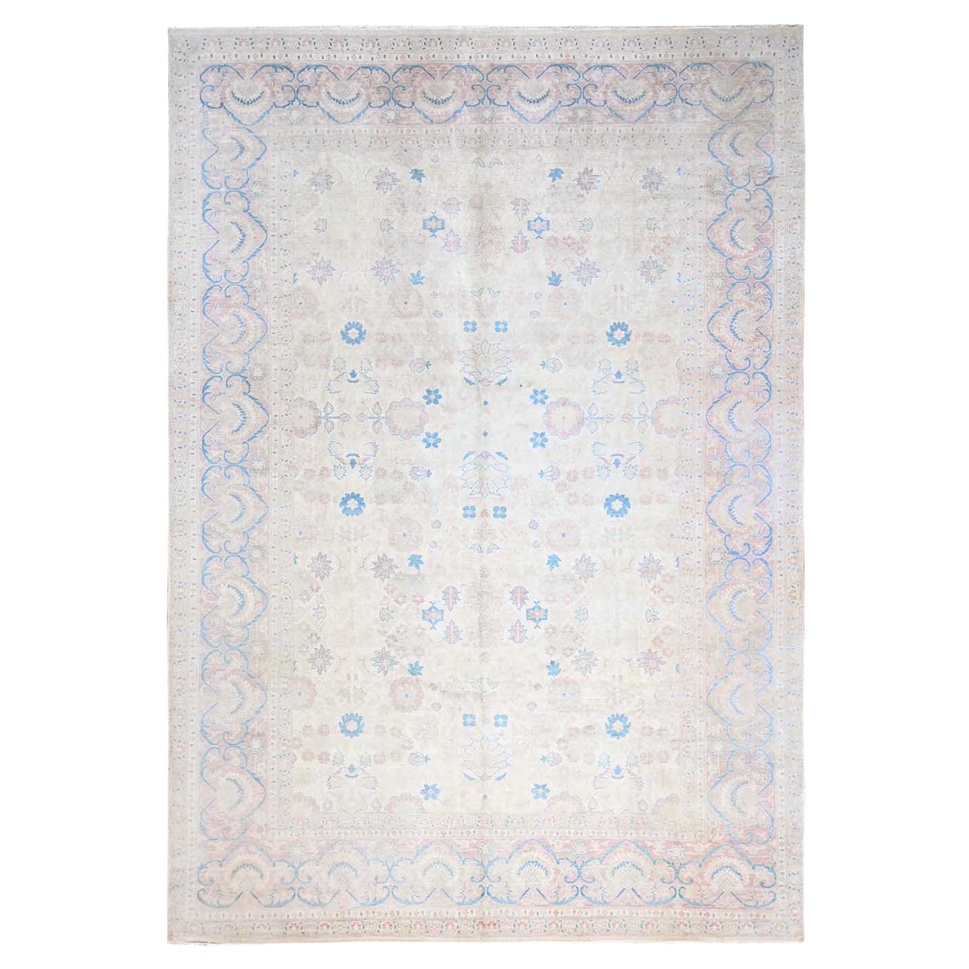 12
x17
3" Elfenbein Vintage Ägyptisch XL Mahal Sauber und weich Hand geknüpft Wolle Teppich im Angebot