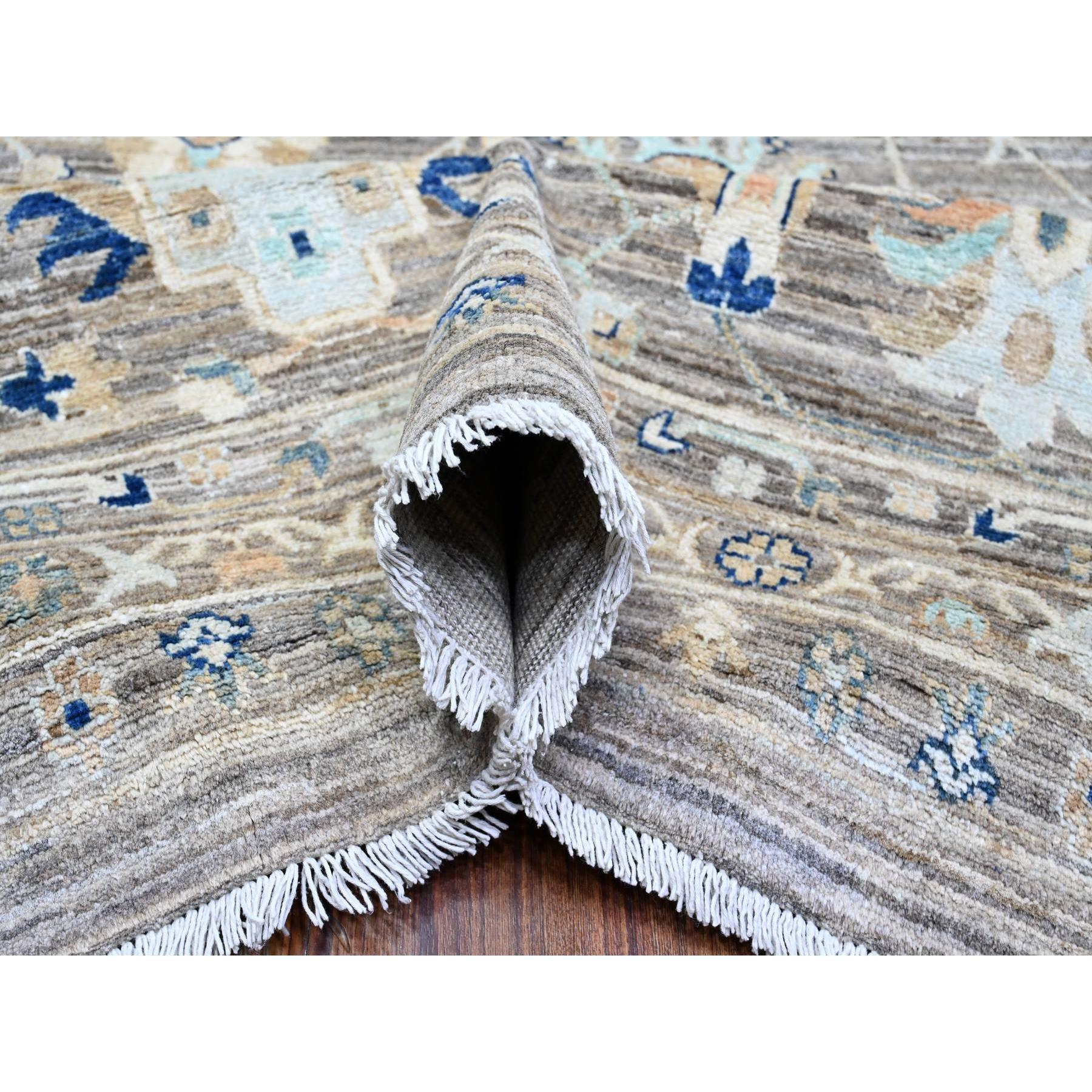 Noué à la main Tapis oriental XL, noué à la main, motif Ziegler Mahal gris 12'x18' en vente