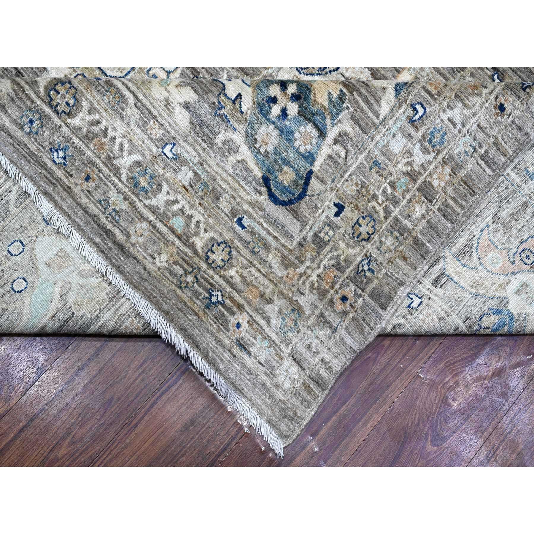 Tapis oriental XL, noué à la main, motif Ziegler Mahal gris 12'x18' Neuf - En vente à Carlstadt, NJ