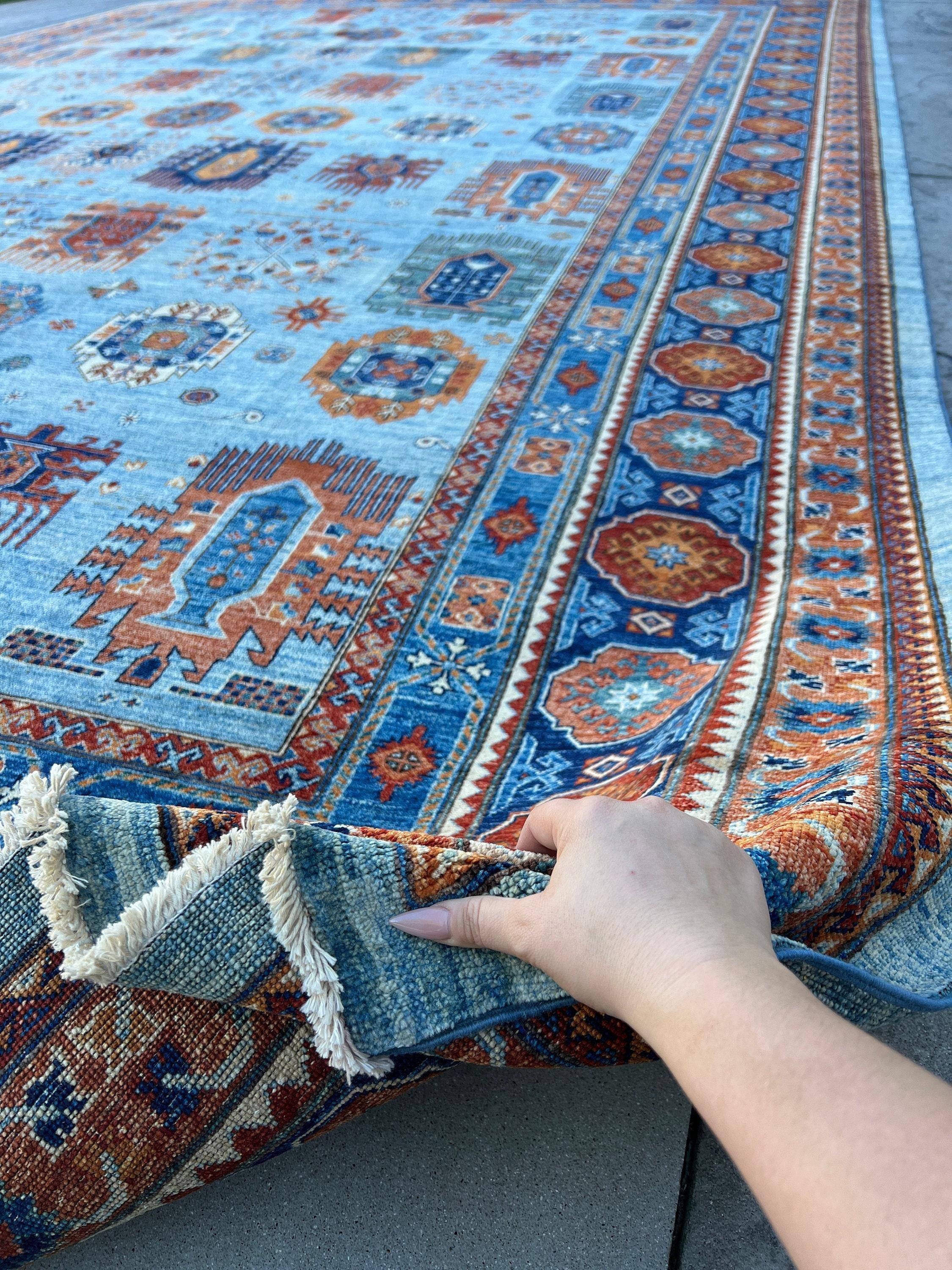 Cotton Hand-Knotted Afghan Rug Premium Hand-Spun Afghan Wool Fair Trade For Sale