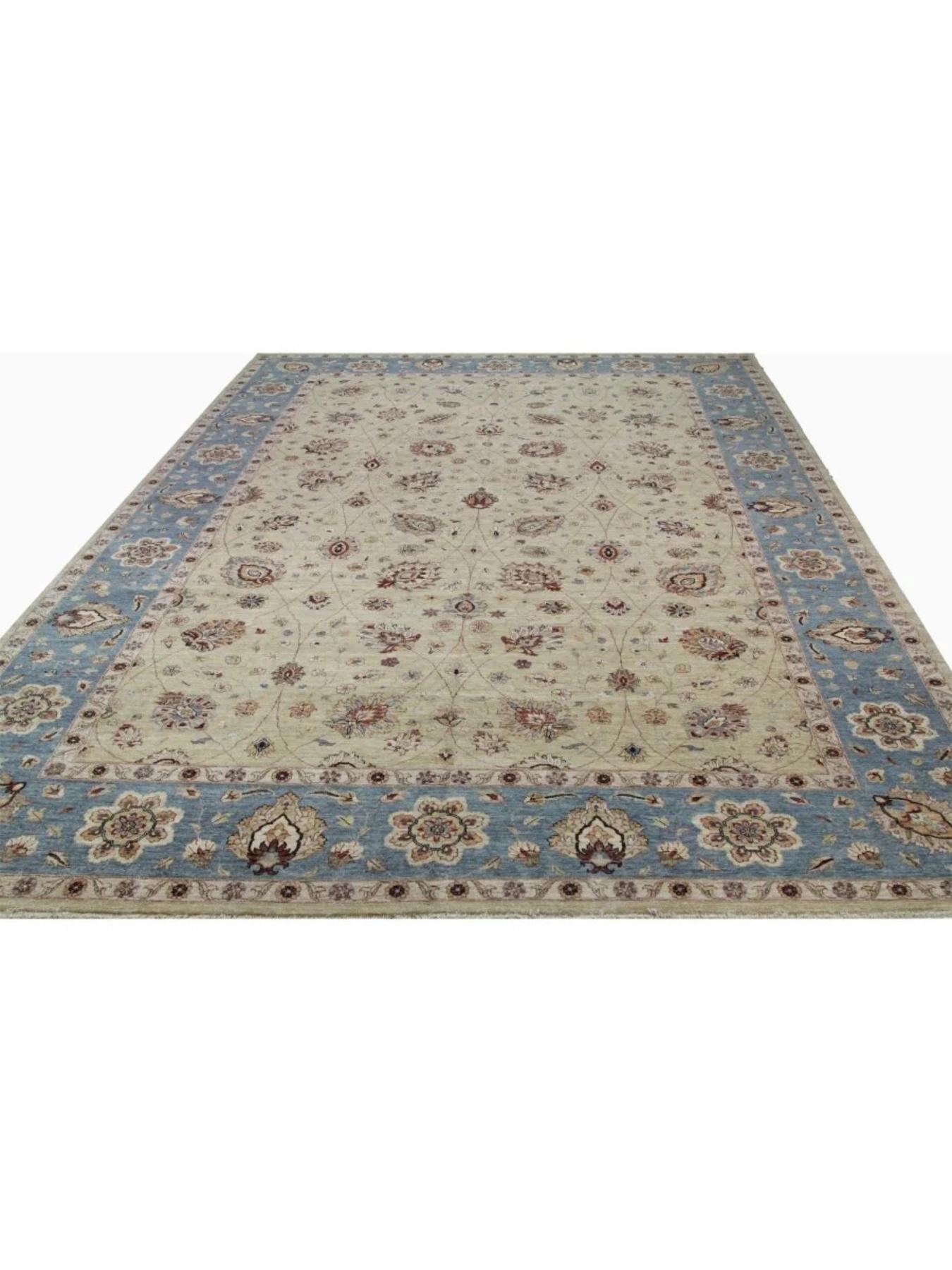 12x18 Handgeknüpfter indischer Agra Vorleger, handgewebt im Angebot 5