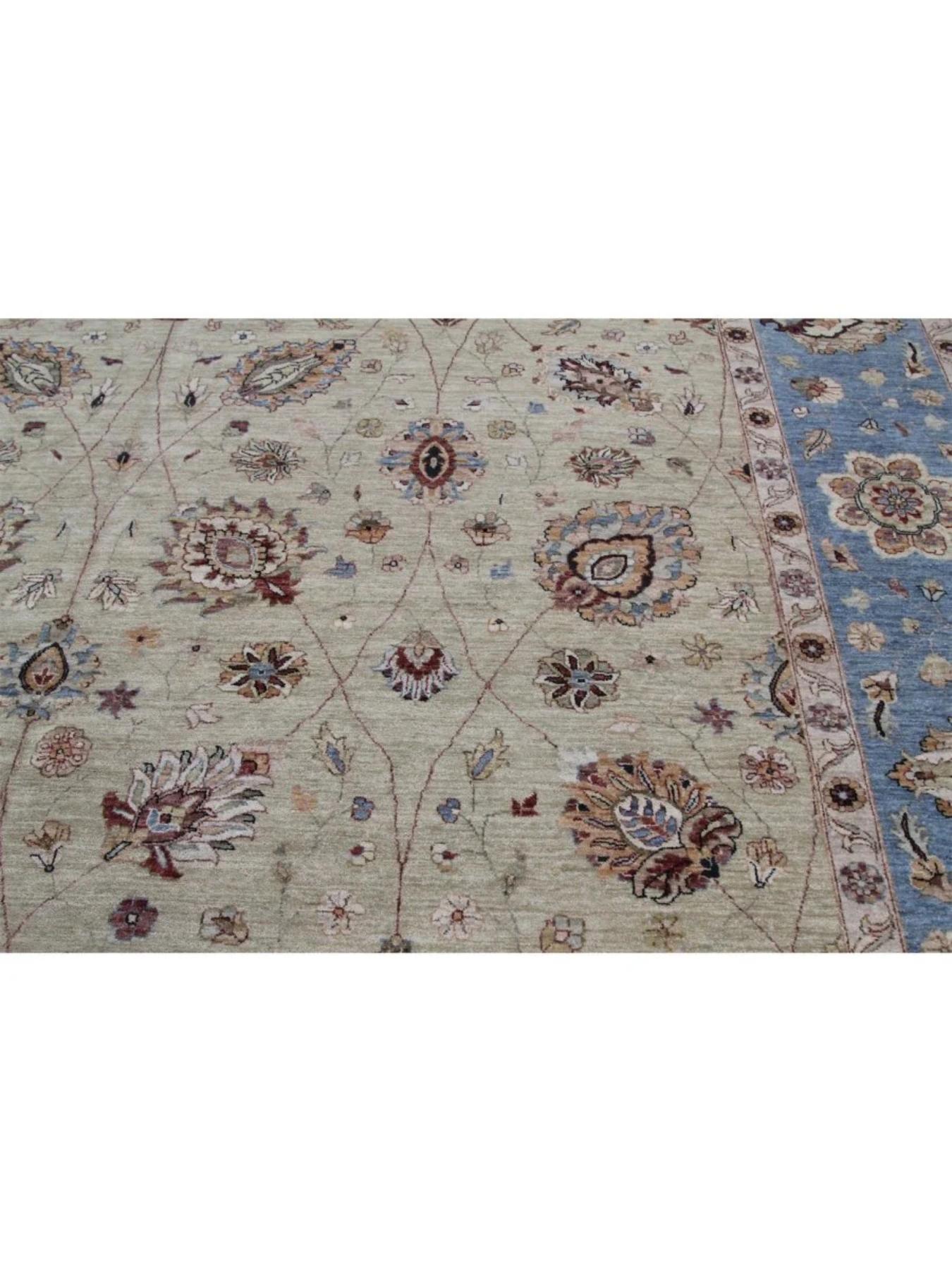 12x18 Handgeknüpfter indischer Agra Vorleger, handgewebt im Angebot 3