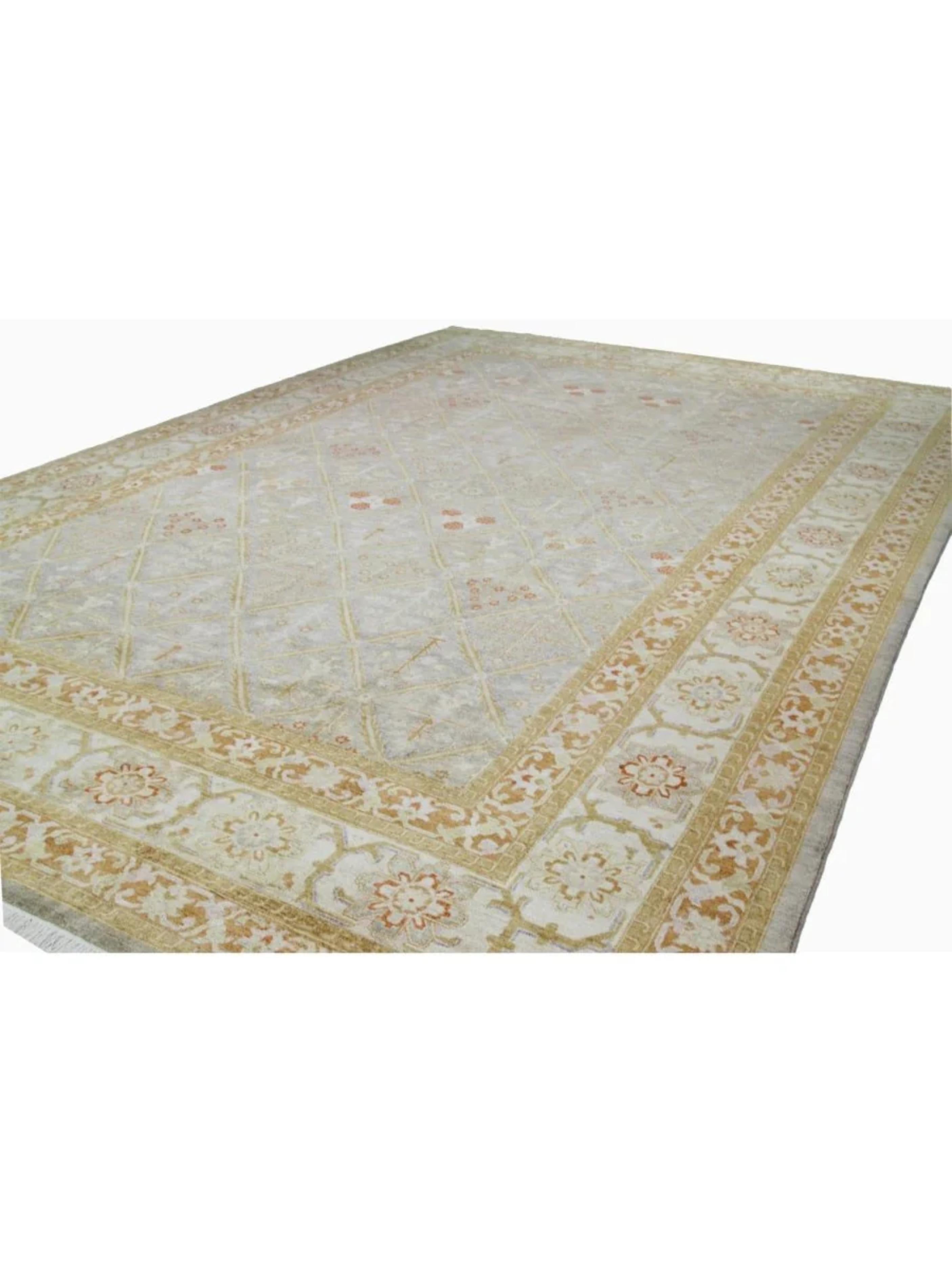 12x18 Hand-Knotted Mahal Style Rug im Angebot 3