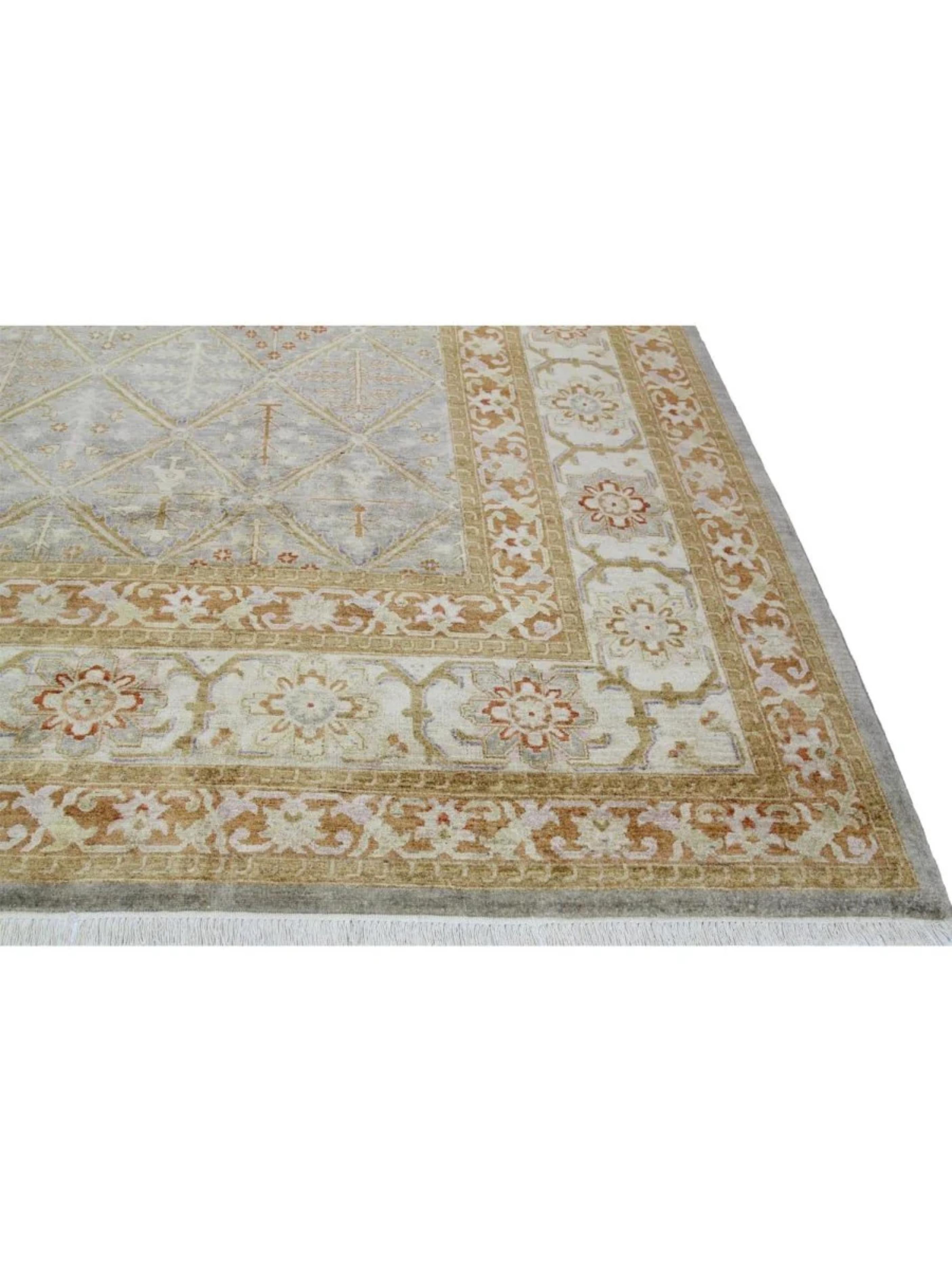 12x18 Hand-Knotted Mahal Style Rug (Stammeskunst) im Angebot