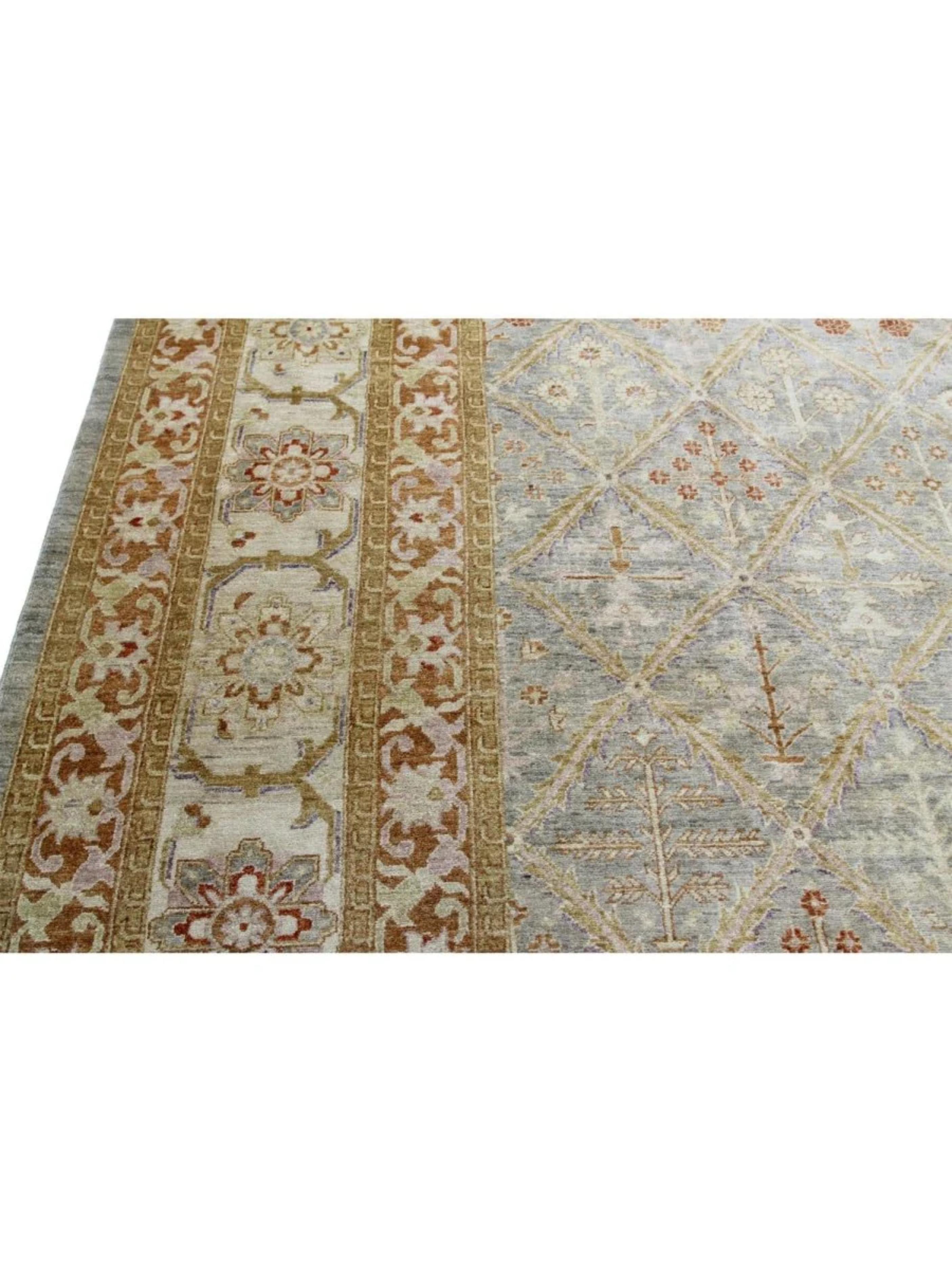 12x18 Hand-Knotted Mahal Style Rug (Handgeknüpft) im Angebot