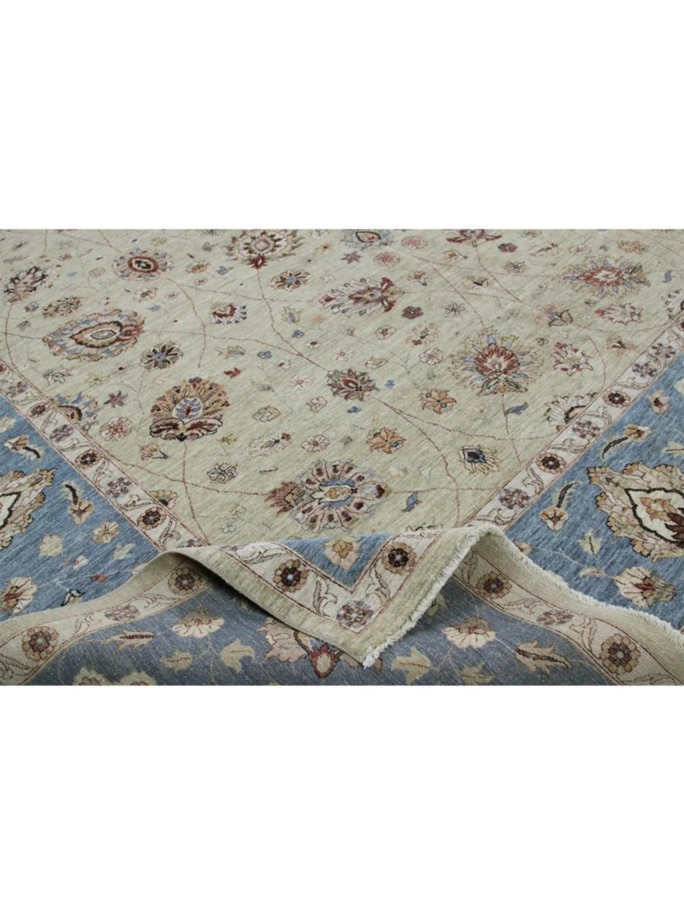 12x18 Handgeknüpfter indischer Agra Vorleger, handgewebt im Angebot 7