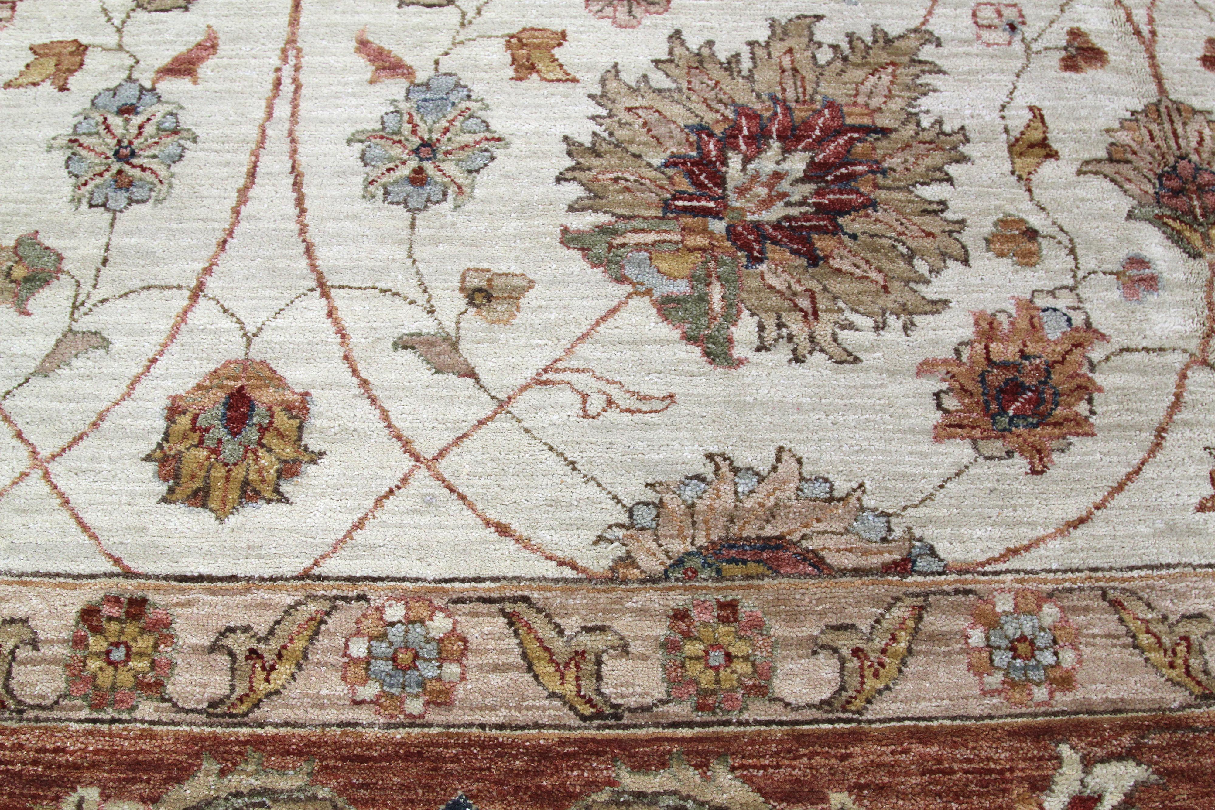 Annodato a mano Tappeto Agra indiano 12x18 tessuto a mano in vendita