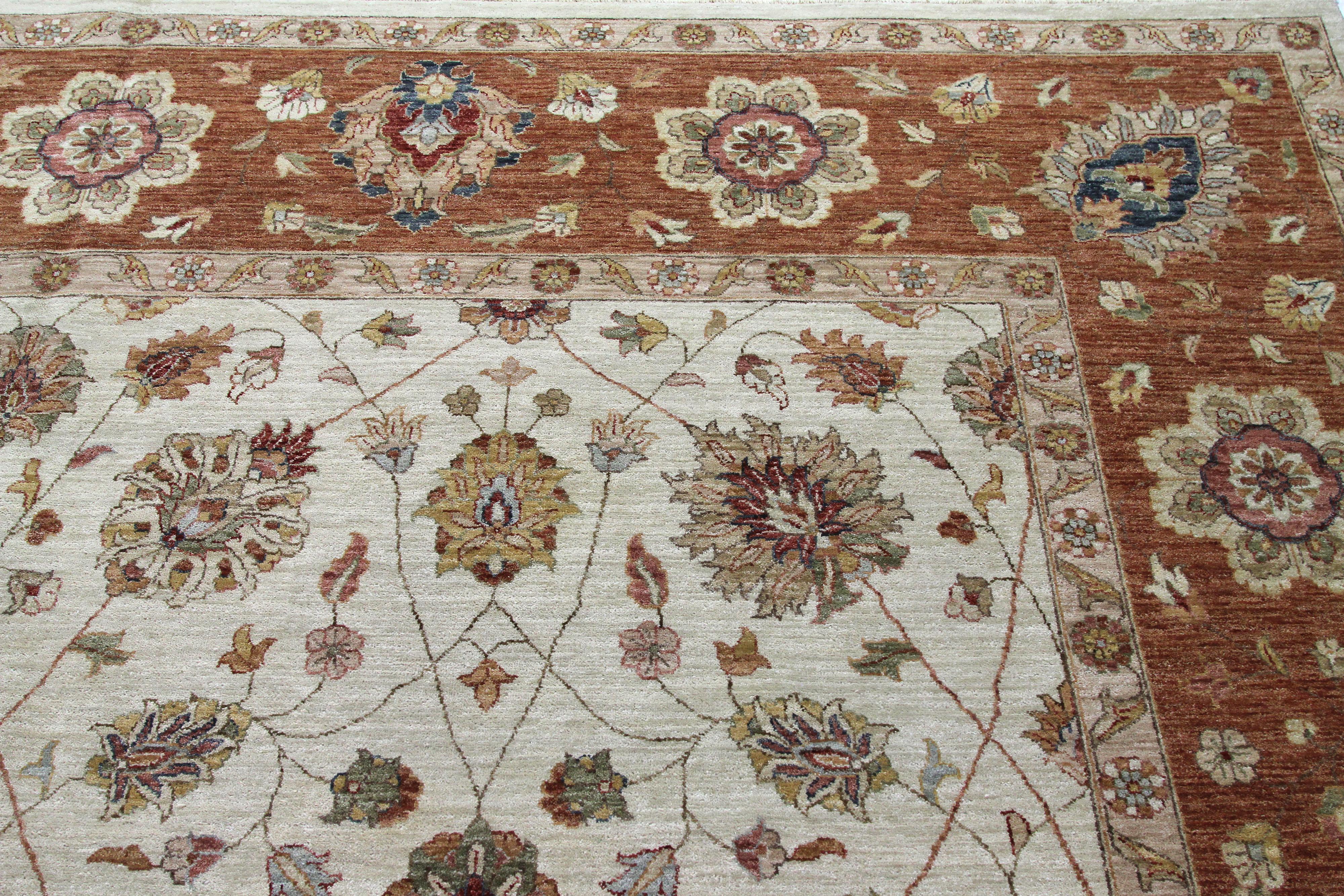 Tappeto Agra indiano 12x18 tessuto a mano in vendita 1