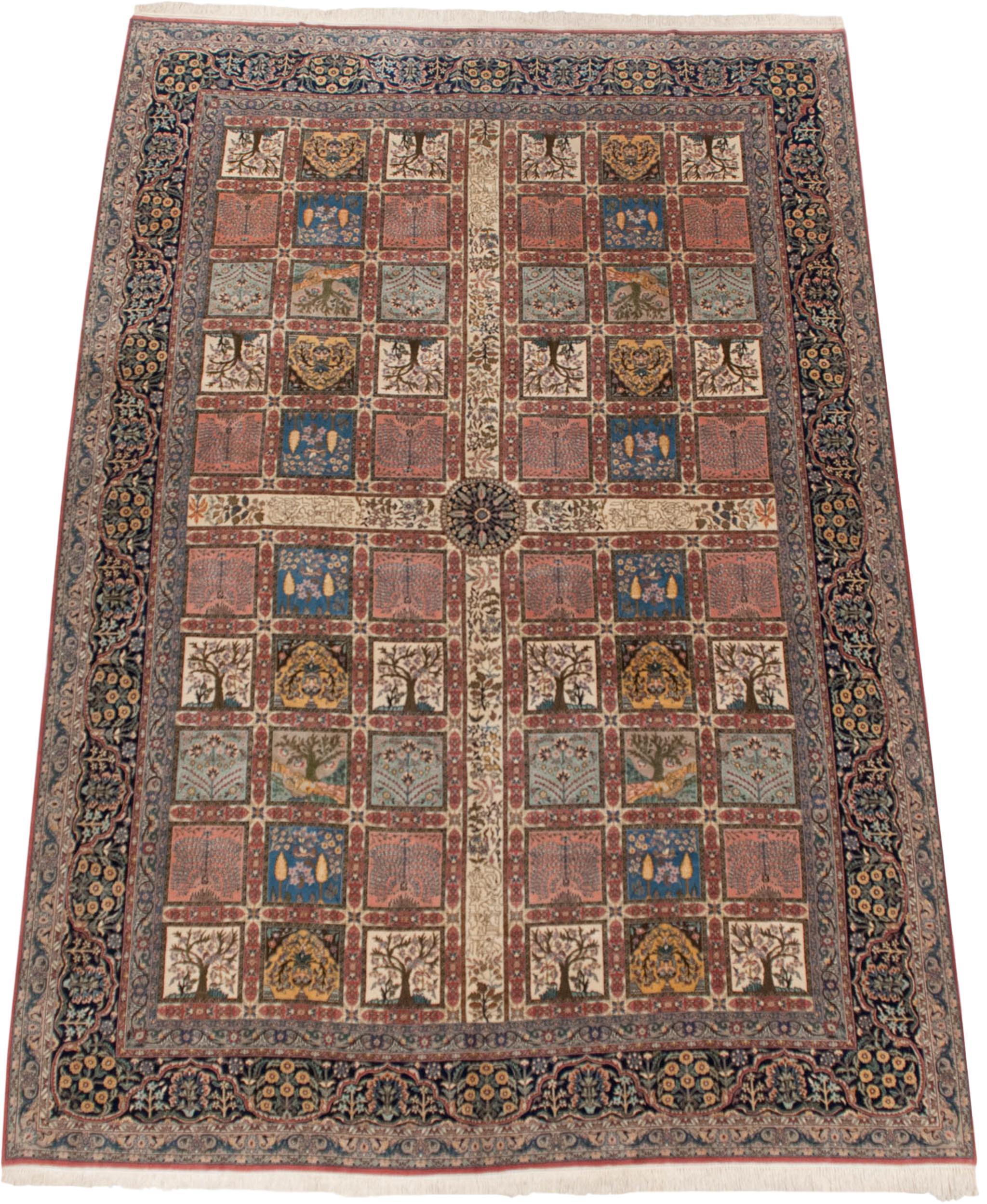 Vintage Bulgarian Kerman Design Carpet In Excellent Condition For Sale In Katonah, NY