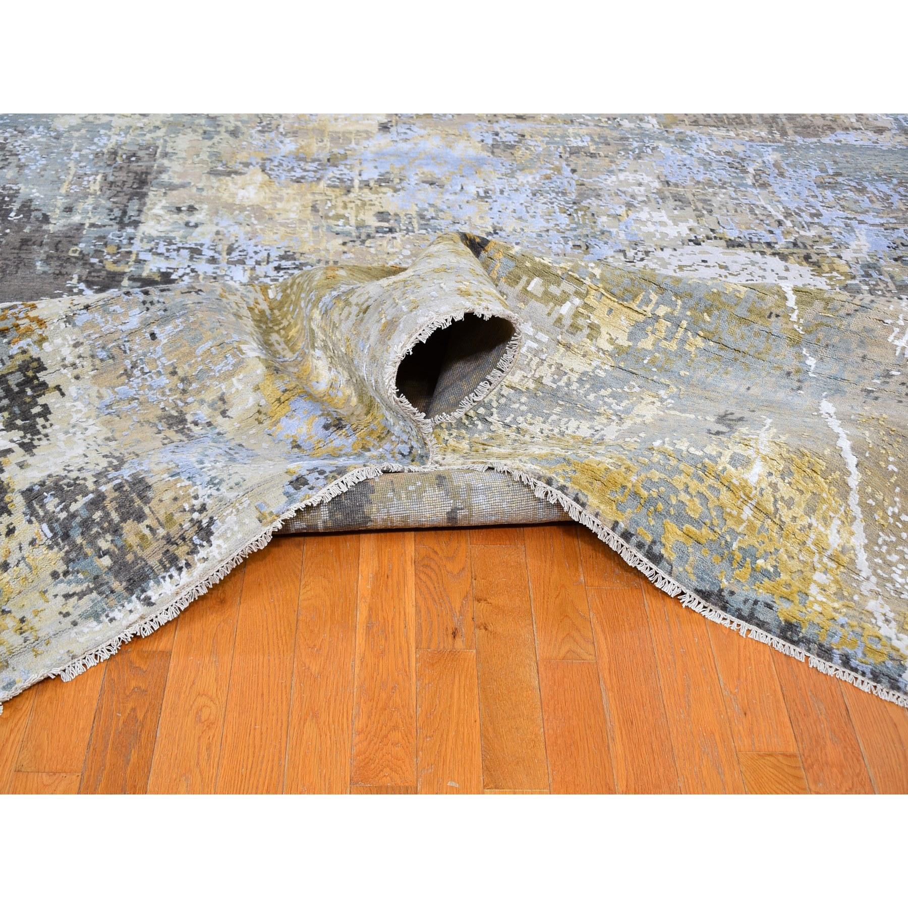 Tapis de laine et soie surdimensionné 12'x18'2