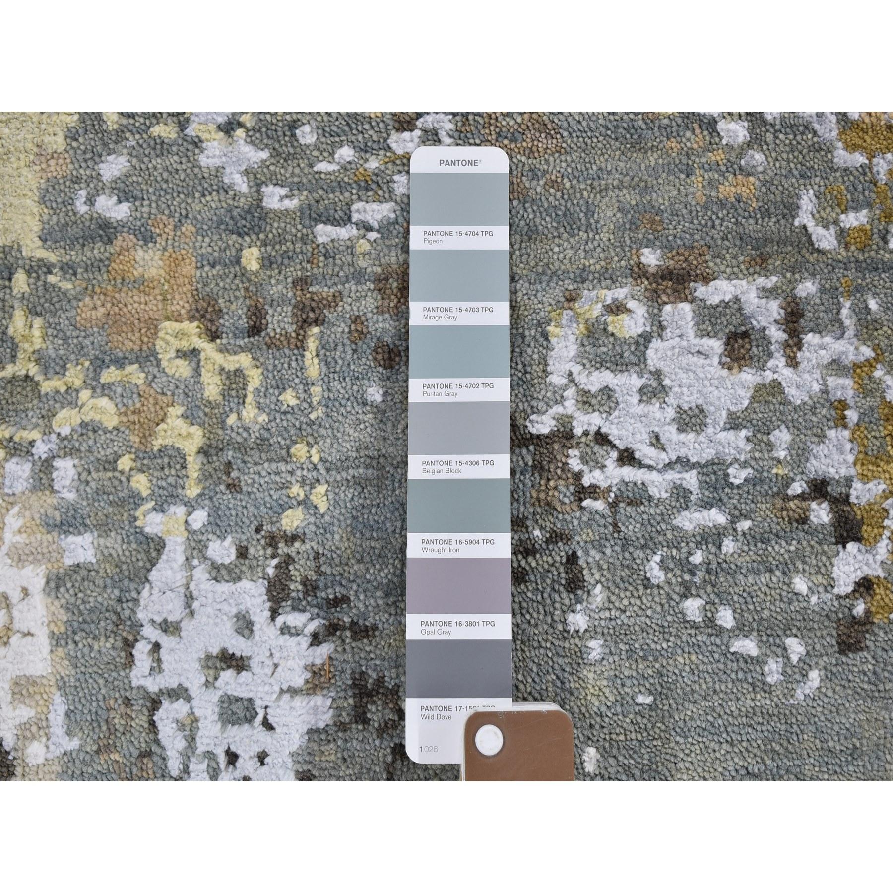 Soie Tapis de laine et soie surdimensionné 12'x18'2