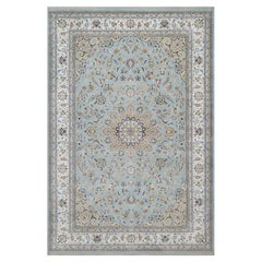 12
x18
4" Hellblau Nain mit Medaillon Design Wolle 
Seide Handgeknüpft XL Teppich