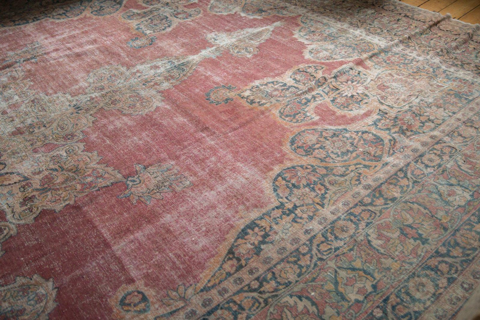 Antique Distressed Kermanshah Carpet For Sale 2